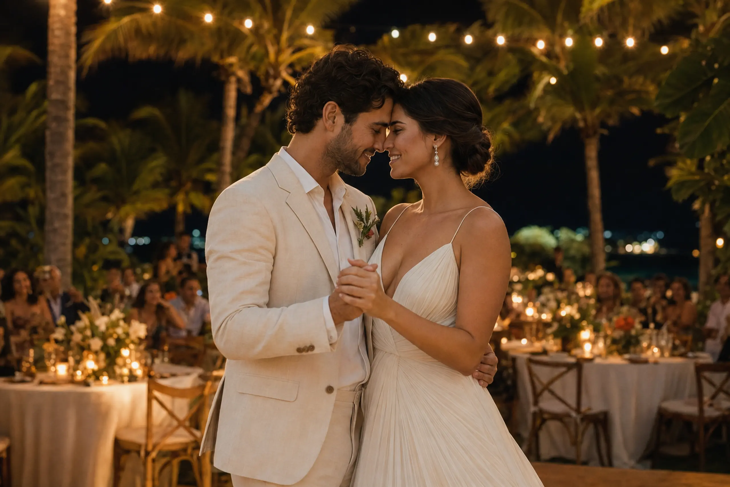 Pareja bailando durante su boda