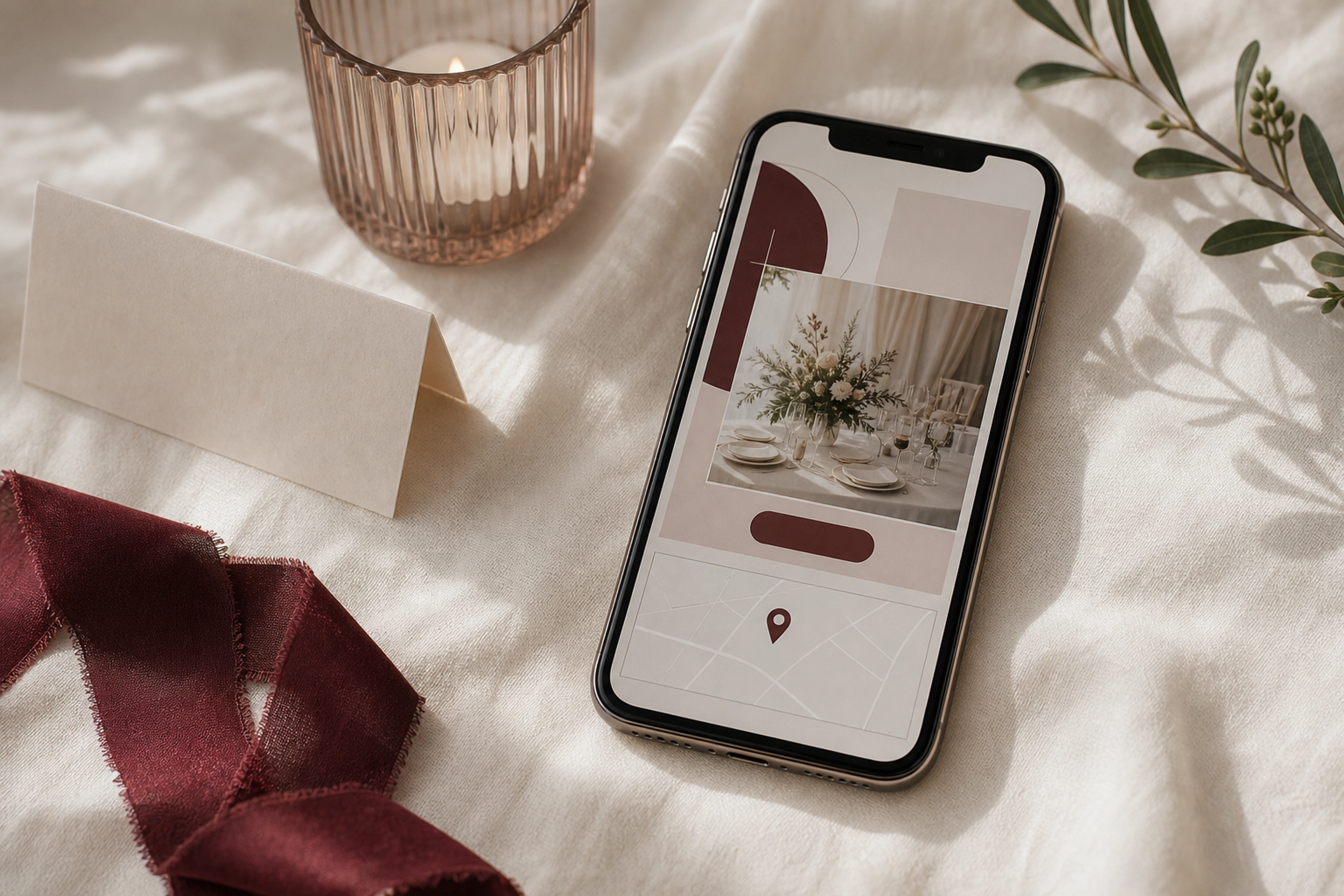Invitación digital preparada para compartir desde un teléfono